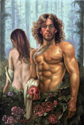 Adan-i-Eva -60-x-40-cm ulje-na-platnu-oil-on-canvas 2025